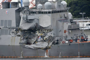 Sleeping sailors on U.S. destroyer had little time to react after collision near Japan