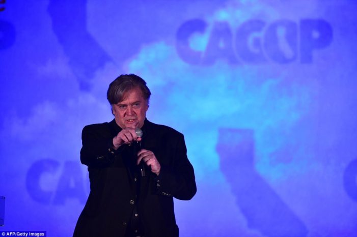 Bannon slams ‘permanent political class’ and ‘lords of technology’, wows packed California rally