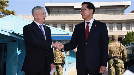 Mattis at the DMZ highlights difference between 2 Koreas: ‘Our goal is not war’