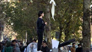 Rights group demands Iran’s release of woman who took stand against compulsory hijab