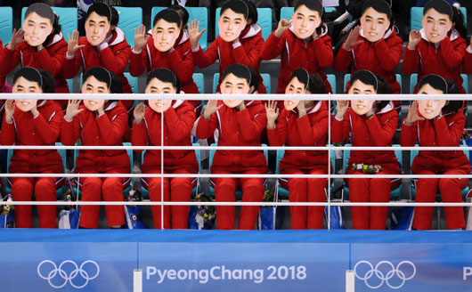 Olympics as N. Korea propaganda: Cheerleaders’ Kim Il-Sung masks outrage S. Koreans