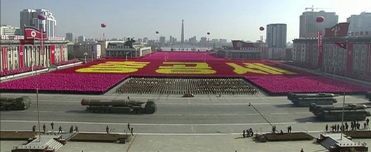 N. Korea showcases ICBMs on eve of Olympics charm offensive