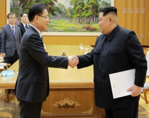 Kim Jong-Un meets South Korean delegation, agrees to summit just South of DMZ