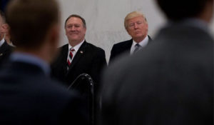 Trump ties Pompeo’s rise to stance on Iran nuclear deal