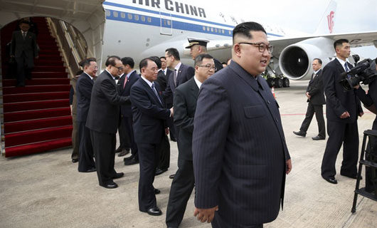 Kim Jong-Un flies into Singapore on Xi Jinping’s Boeing 747