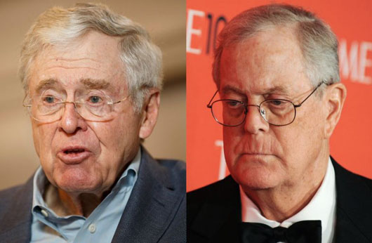 Trump deals with the Koch brothers’ criticism in three tweets