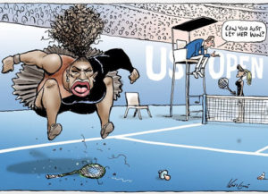 Editor defends cartoonist charged with ‘racist’ depiction of Serena meltdown