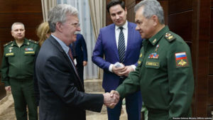 Bolton in Moscow: U.S. bound by INF but Russia, China, Iran, N. Korea are not