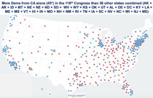 Coastal Democrats dominate new Congress; More from California than 36 states combined