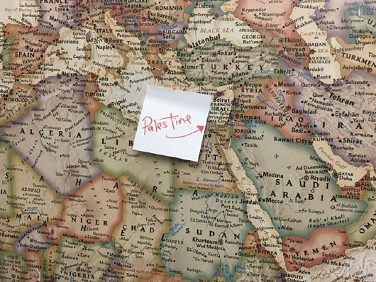 ‘Palestine’ sticky note replaces Israel on map in Rep. Rashida Tlaib’s congressional office