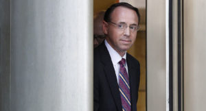 Report: On his way out at DOJ after stiffing Congress, Rosenstein briefs the MSM