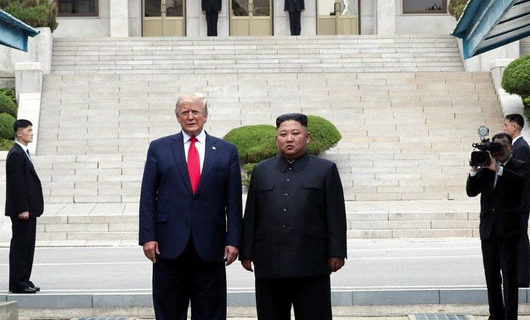 In first, a U.S. president crosses DMZ into North Korea