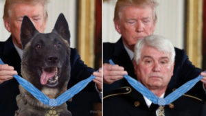 Major media melted down, but medal of honor recipient laughed at hero dog photo