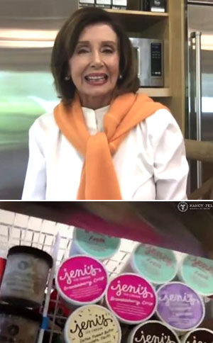 Pelosi shows off designer ice cream as millions of Americans struggle to get by