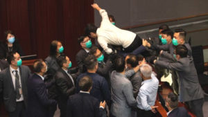 ‘We are forced’: Hong Kong lawmakers see physical fights as last resort