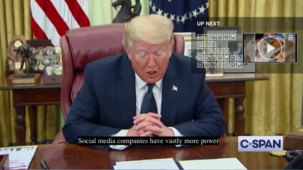 Trump signs executive order against social media companies