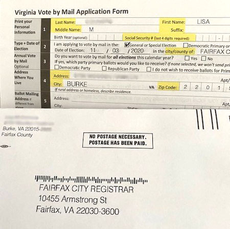 223,000 mail-in ballots mailed to wrong Nevada addresses; Pre-filled ballots hit Fairfax County, Va