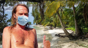 Stranded survivor on deserted island wore mask continuously for 5 months