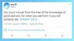 Twitter hits God with warning, unwittingly outs ‘fact-checker’