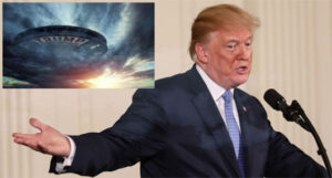 President Trump stuns press with UFO announcement