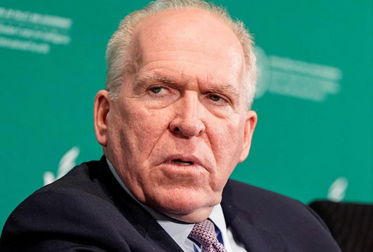 Brennan echoes Iran regime, hints President Trump behind assassination of scientist
