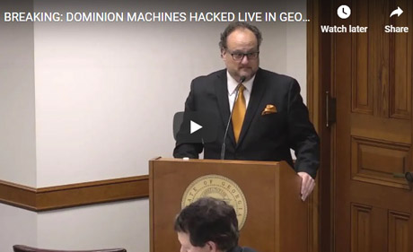 Dominion system hacked live during Georgia election hearing