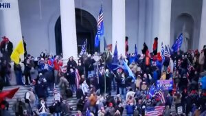 ‘Whose House, our House’: Pro-Trump demonstrators storm the Capitol