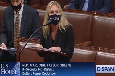 Rep. Marjorie Taylor Greene mentions the unmentionable and gets disappeared by Twitter