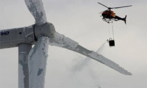 Climate change: ‘Sustainable’ wind energy supply frozen by rare storm