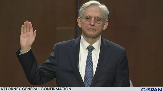 Left toasts Merrick Garland, the  Swamp elitist who served as Bloody Janet Reno’s henchman