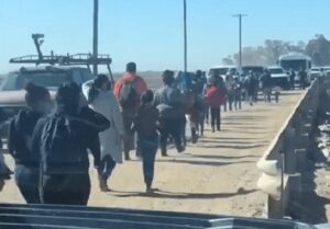 ‘Crisis’: Video shows stream of migrants walking into Arizona from Mexico