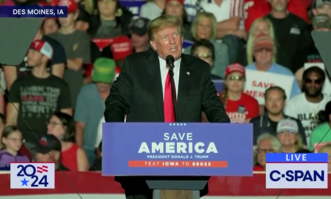 Trump in Iowa on the seven takeovers: ‘Make America Great Again, Again’