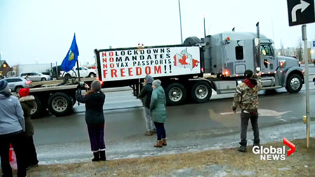 ‘Completely unacceptable,’ says Trudeau: 40-mile long truckers convoy heads to Canada’s capital