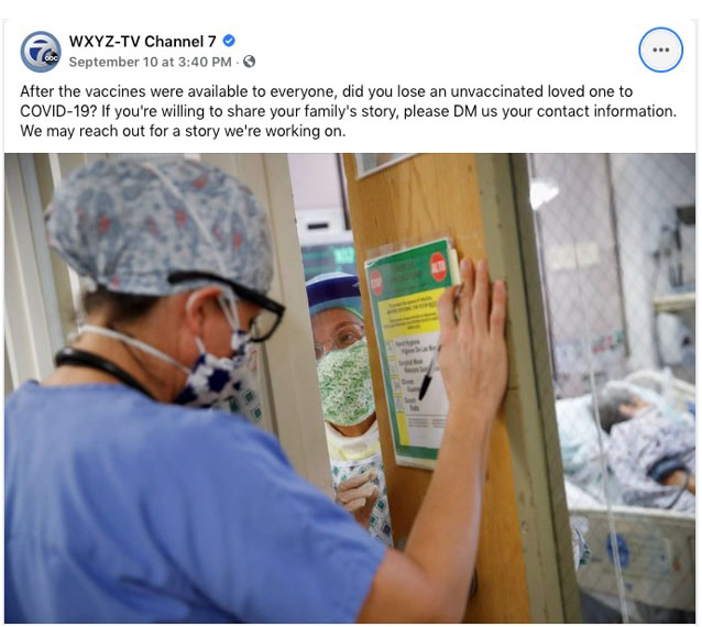 GREATEST HITS, 1: Unexpected — Thousands flood ABC affiliate’s Facebook page with vaccination horror stories