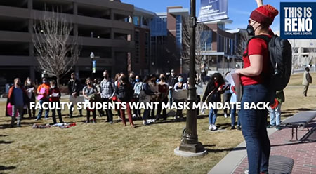 Mental health alert: Nevada-Reno students rally — to reinstate the mask mandate