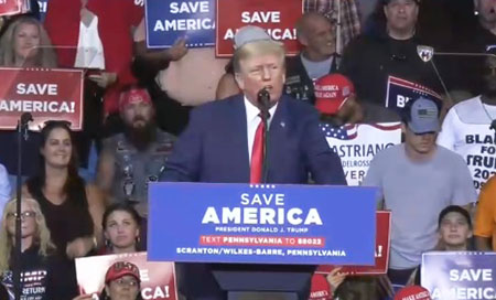 Trump lovefest in PA: ‘Americans kneel to God and God alone’