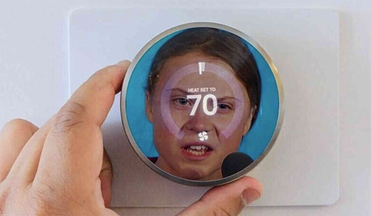 Stocking stuffer: New Greta thermostat scowls if you turn up the heat