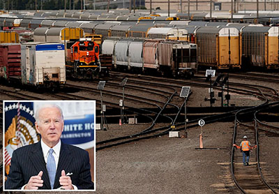 ‘Biden blew it,’ railroad workers union say as strike looms