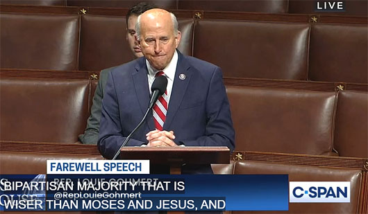 Farewell words of wisdom and history from Texas Rep. Louis Gohmert