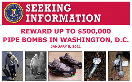 Check a mirror? FBI offers $500,000 reward for info on Jan. 6 pipe bomber