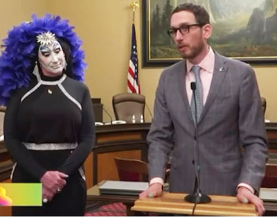 Not satire: California legislator Scott Wiener gives community service award to drag nun