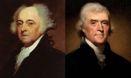 Onward ‘through the storm’: Rival founding fathers became close; Both died on July 4, 1826