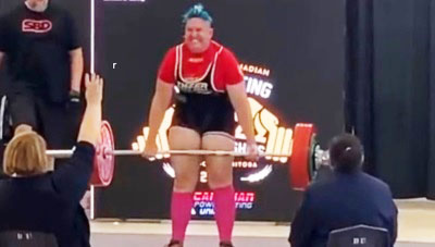 New women’s powerlifting record set — by biological male
