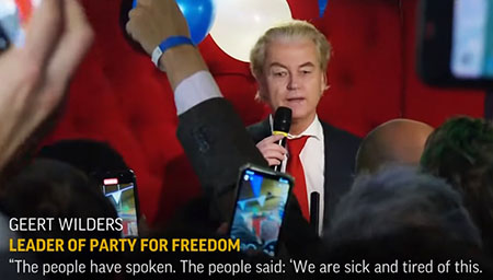 Netherlands populist Geert Wilders elected in landslide, vows to end ‘asylum tsunami’