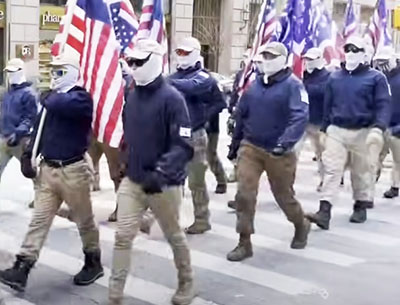 Feds on parade? Masked Patriot Front protesters re-emerge, this time in New York City