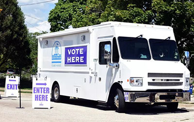 Zuckerberg’s mobile voting van ruled illegal in Wisconsin